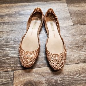 Melissa + Campana d'orsay flats Rose Gold